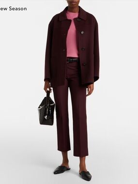 'S Max Mara Cotton-Blend Cropped Straight Pants